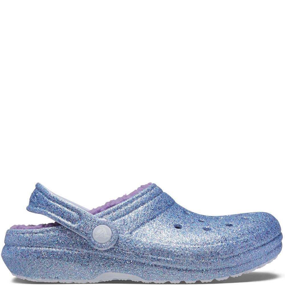 Kids' Crocs Classic Glitter Lined Clog