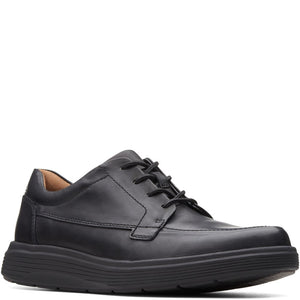 Mocassin Clarks Un Abode Go Pour Homme - Cuir Noir, Semelle Caoutchouc épaisse, Confort Optimal