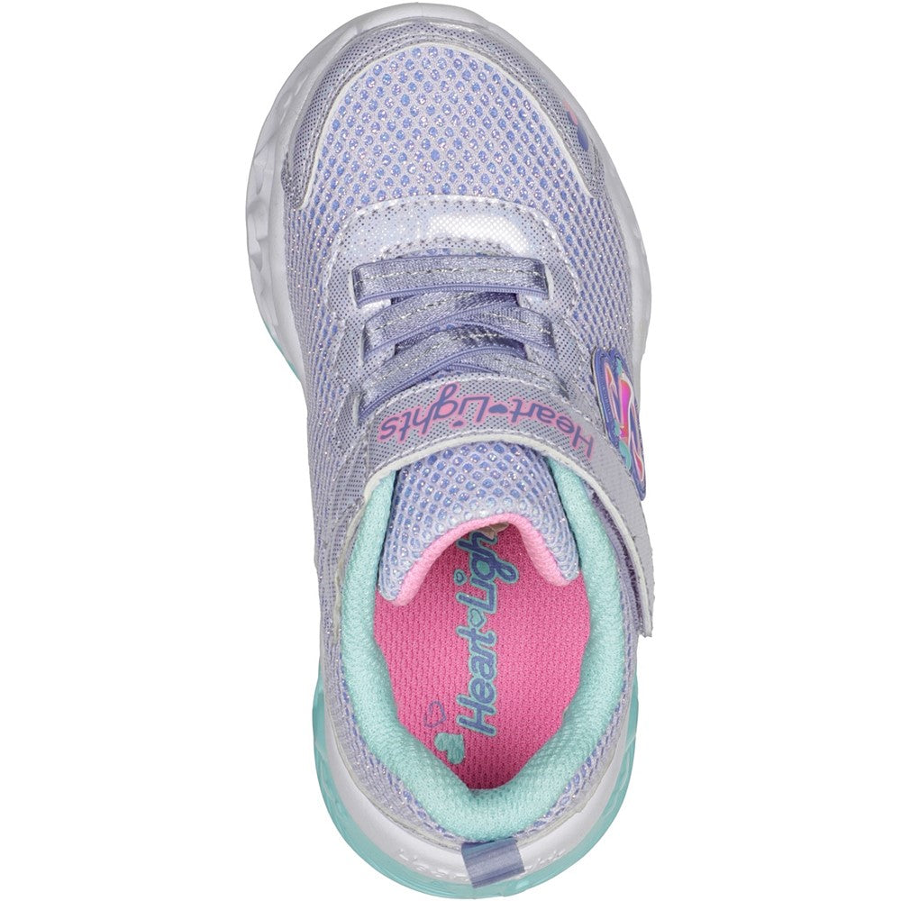 Girls' Skechers Flutter Heart Lights Bring Sparkle Trainers