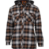 Men's Dickies Fleece Hood Flannel Shirt Jacket
