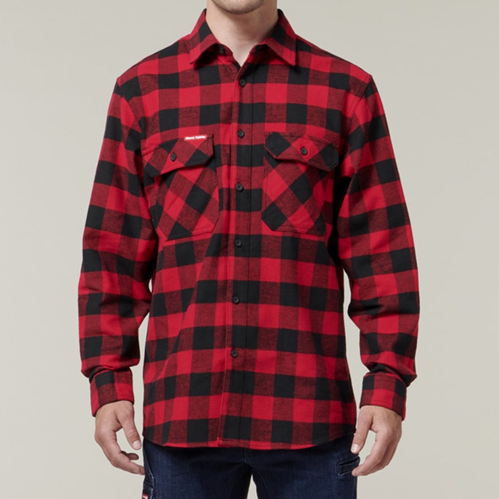 Men's Hard Yakka Long Sleeve Check Flannel Shirt