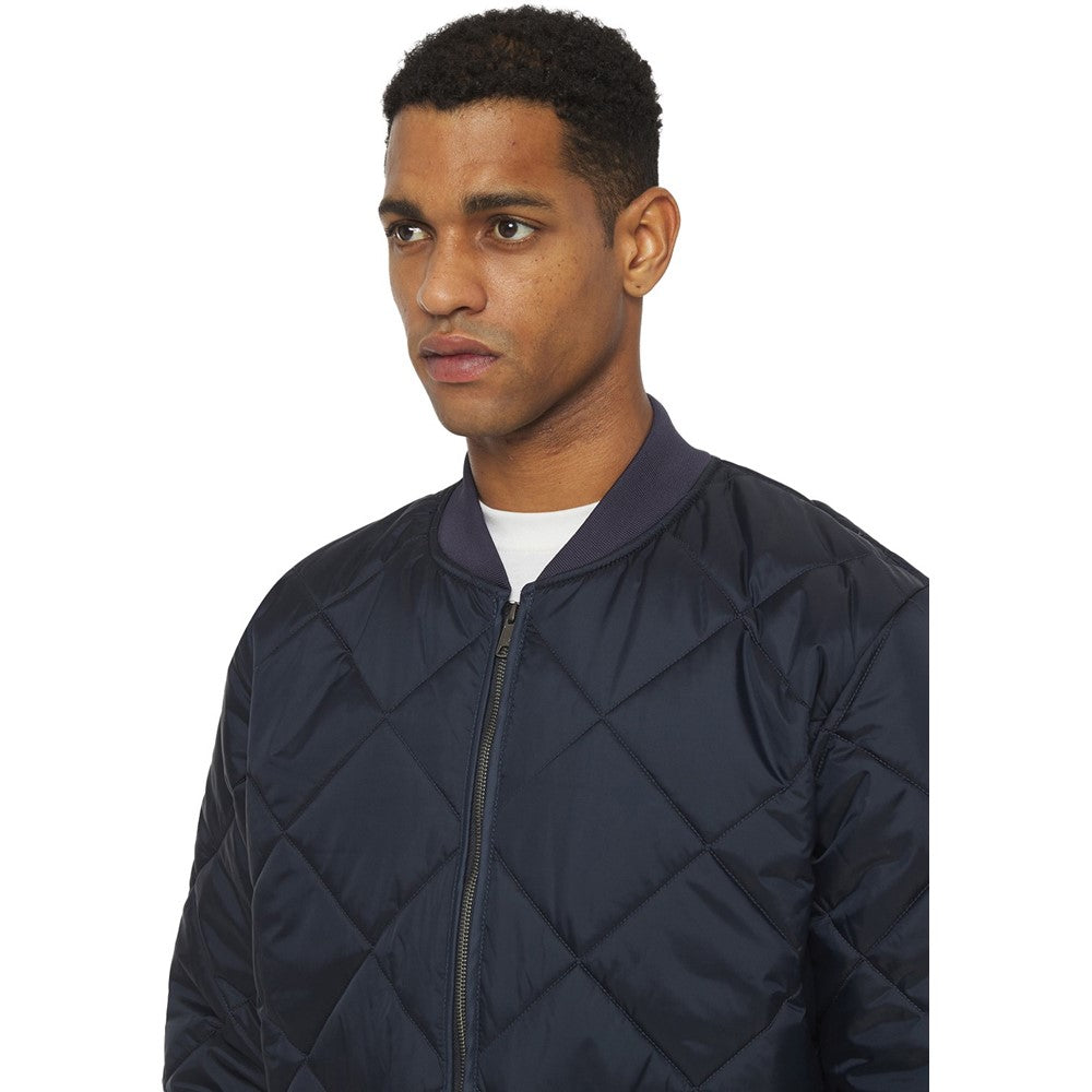Men's Dickies Diamond Quilted Nylon Jacket Navy FreemanHardy&Willis - Main Image
