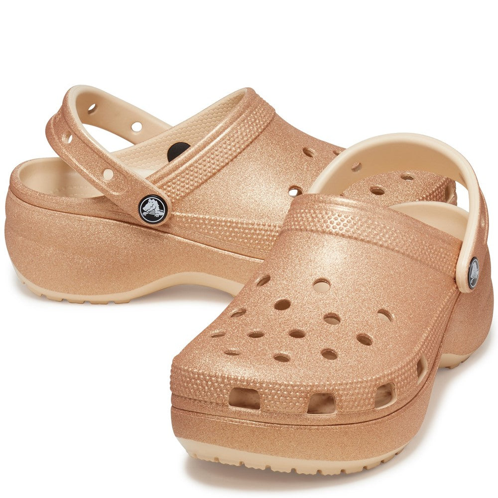 Women's Crocs Classic Platform Glitter Clog