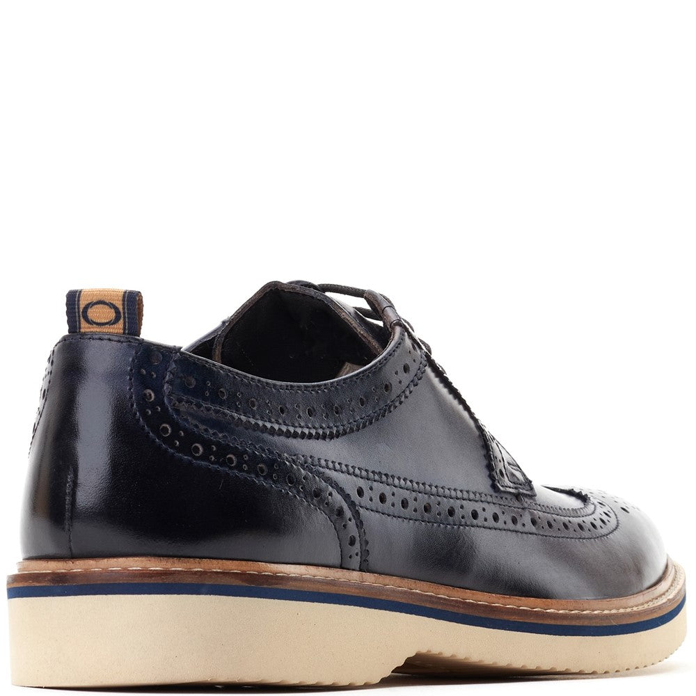 Men's Base London Sully Brogue Navy FreemanHardy&Willis