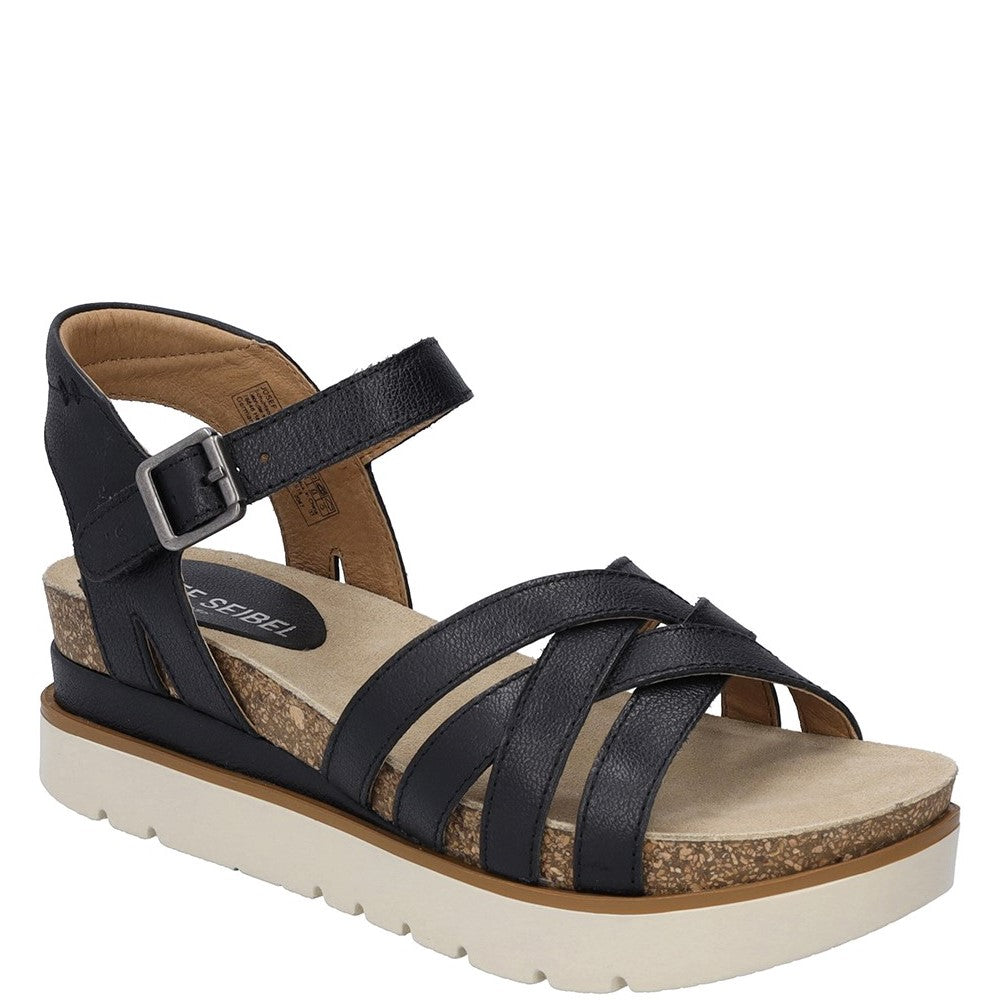 Women's Josef Seibel Clea Sandal Black FreemanHardy&Willis