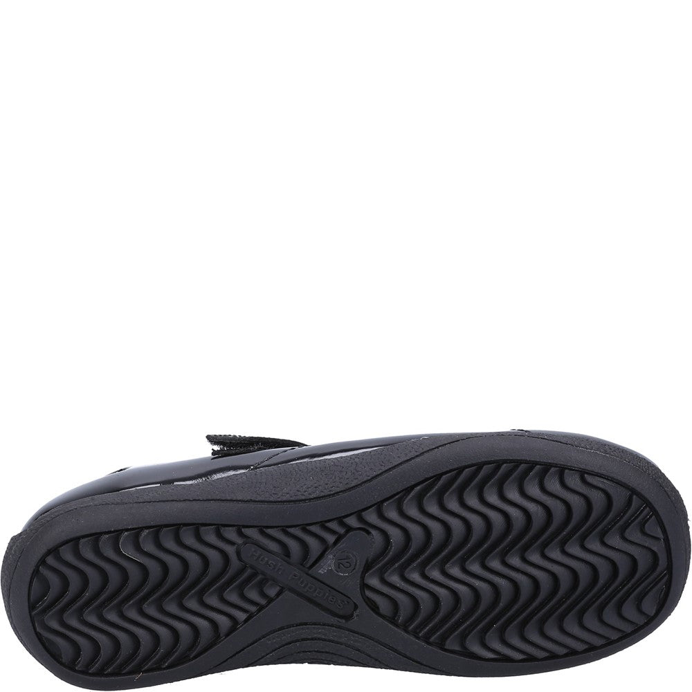 Girls' Hush Puppies Aria Patent Senior School Shoes