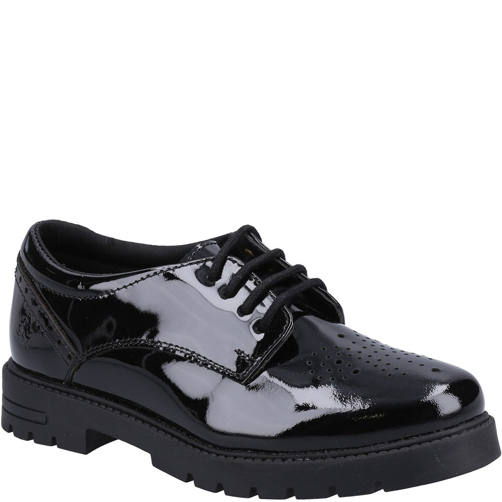 Girls' Hush Puppies Jayne Patent Senior School Shoes