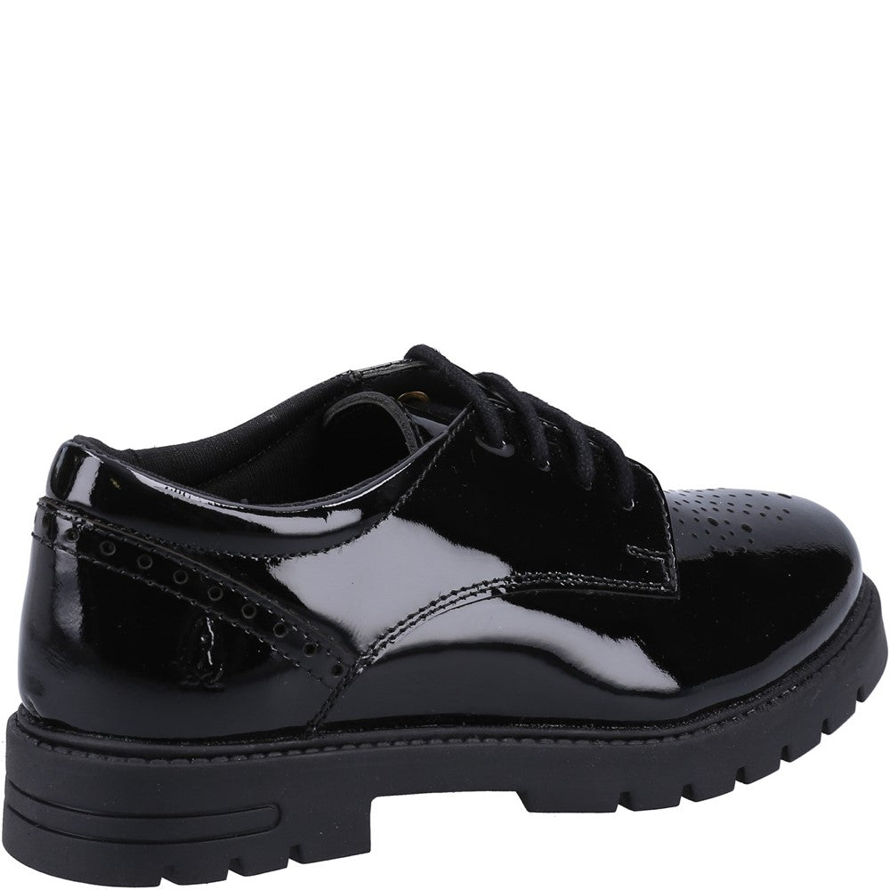 Clarks School Shoes Girls Black Lace Up Pumps Patent Girls Shoes