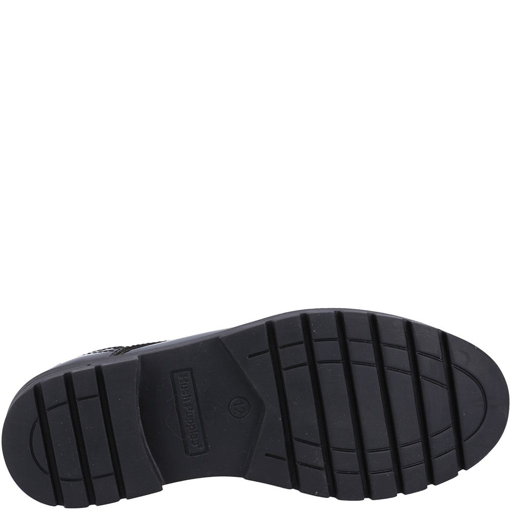 Girls' Hush Puppies Jayne Patent Senior School Shoes