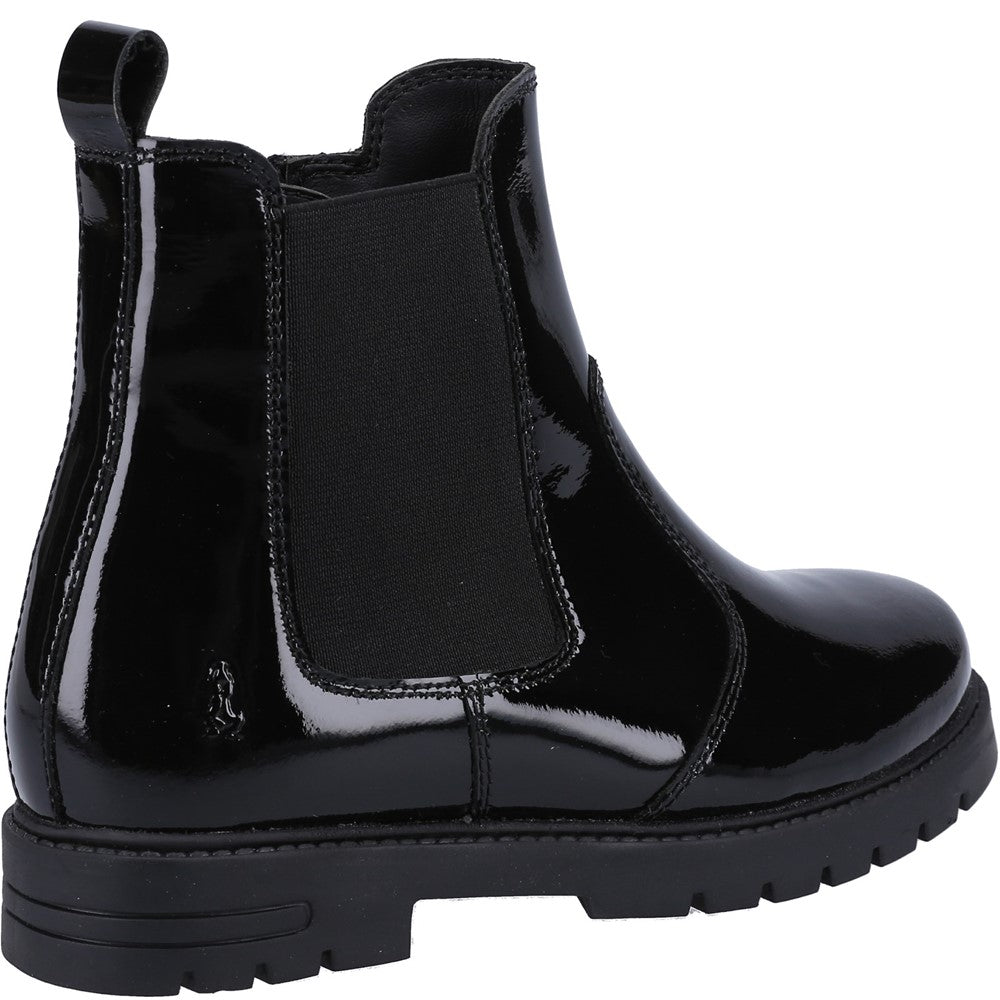 Girls' Hush Puppies Laura Patent Junior School Chelsea Boots