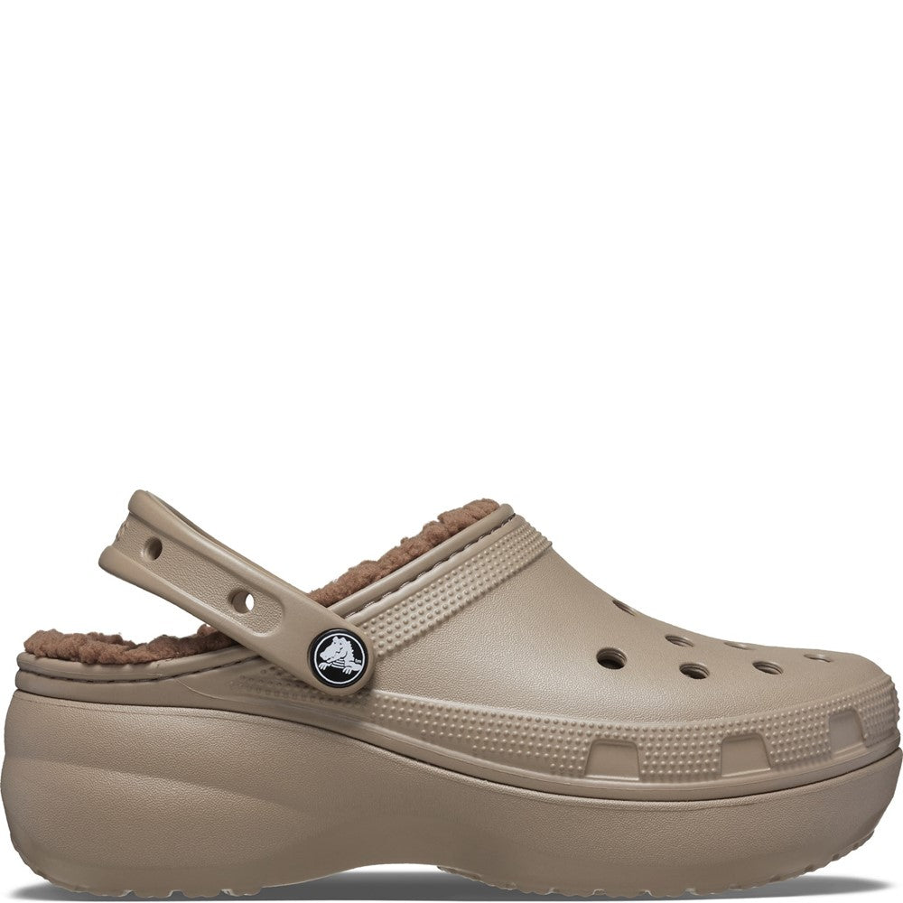 Women's Crocs Classic Platform Lined Clog Natural - Main Image