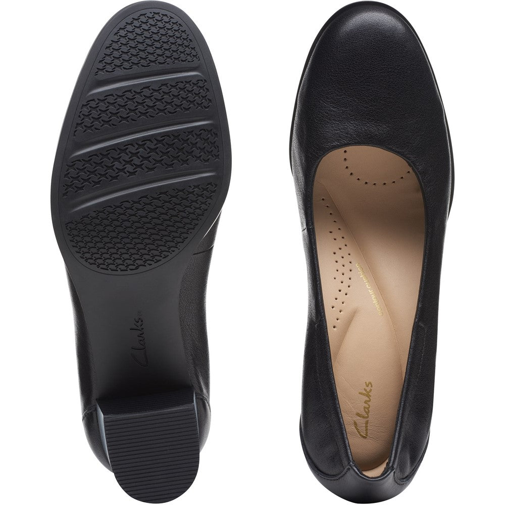 Women's Clarks Loken Step Shoes Black FreemanHardy&Willis