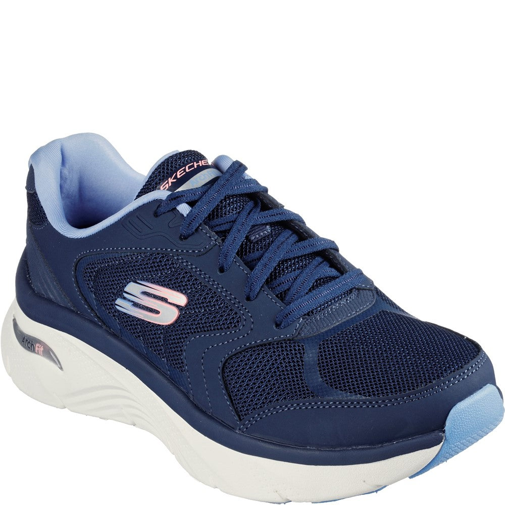 Women's Skechers Arch Fit D'Lux Shoe Navy FreemanHardy&Willis