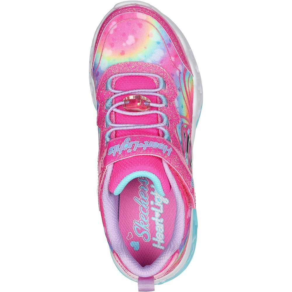 Skechers heart lights pink online