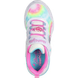 Girls' Skechers Flutter Heart Lights - Groovy Swirl Shoe