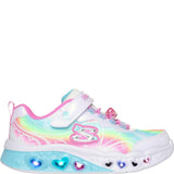 Girls' Skechers Flutter Heart Lights - Groovy Swirl Shoe