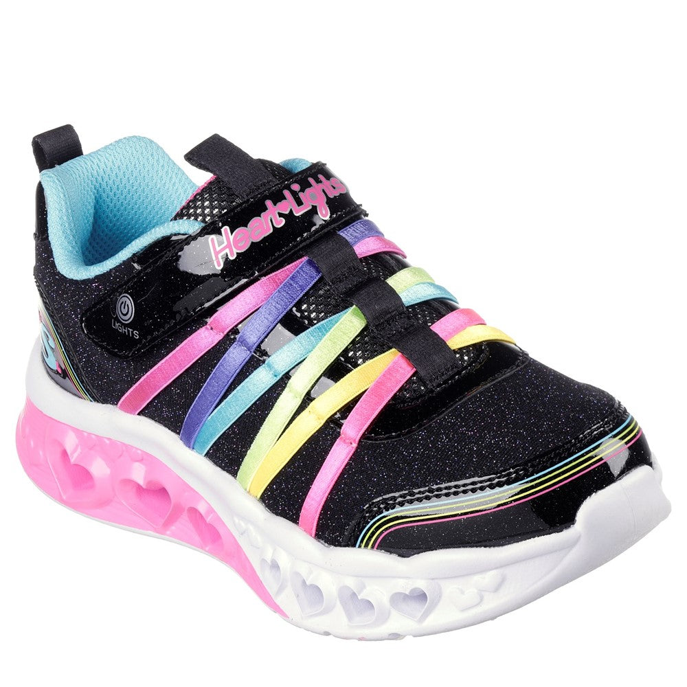 Girls' Skechers Flutter Heart Lights - Rainbow Bestie Shoe