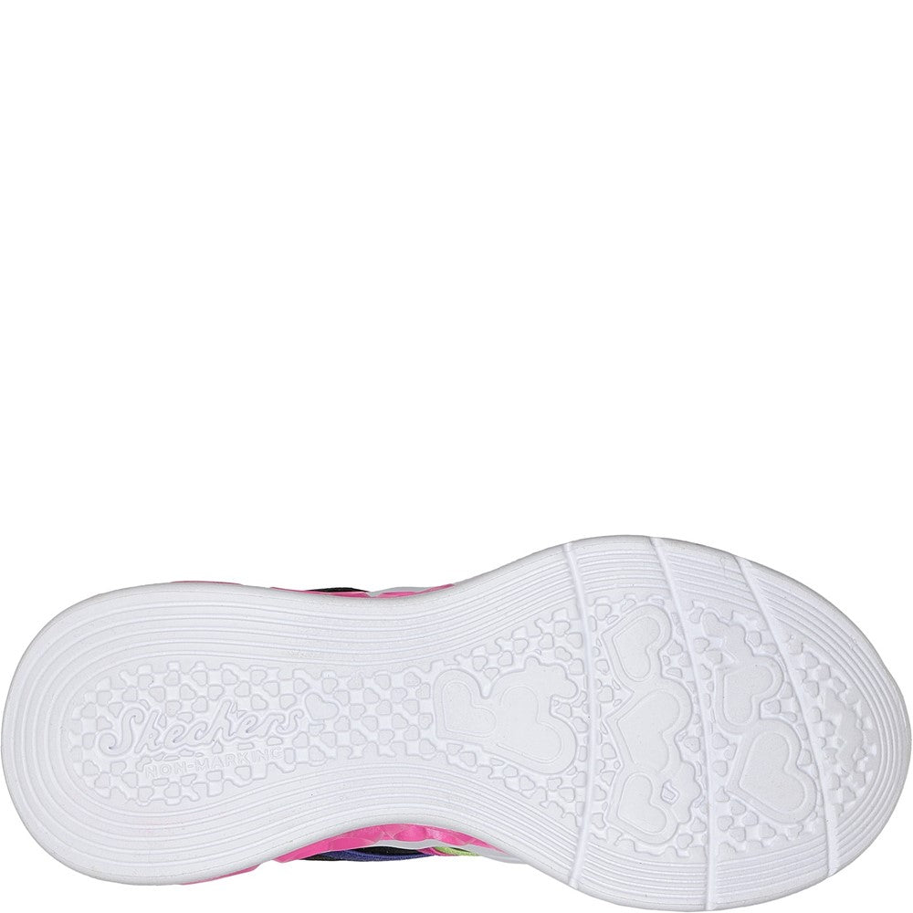 Girls' Skechers Flutter Heart Lights - Rainbow Bestie Shoe