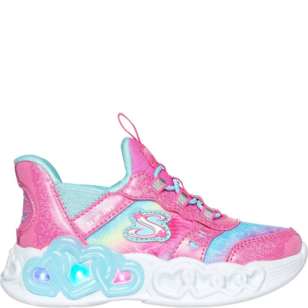 Girls' Skechers Infant Slip-ins: Infinite Heart Lights Trainers