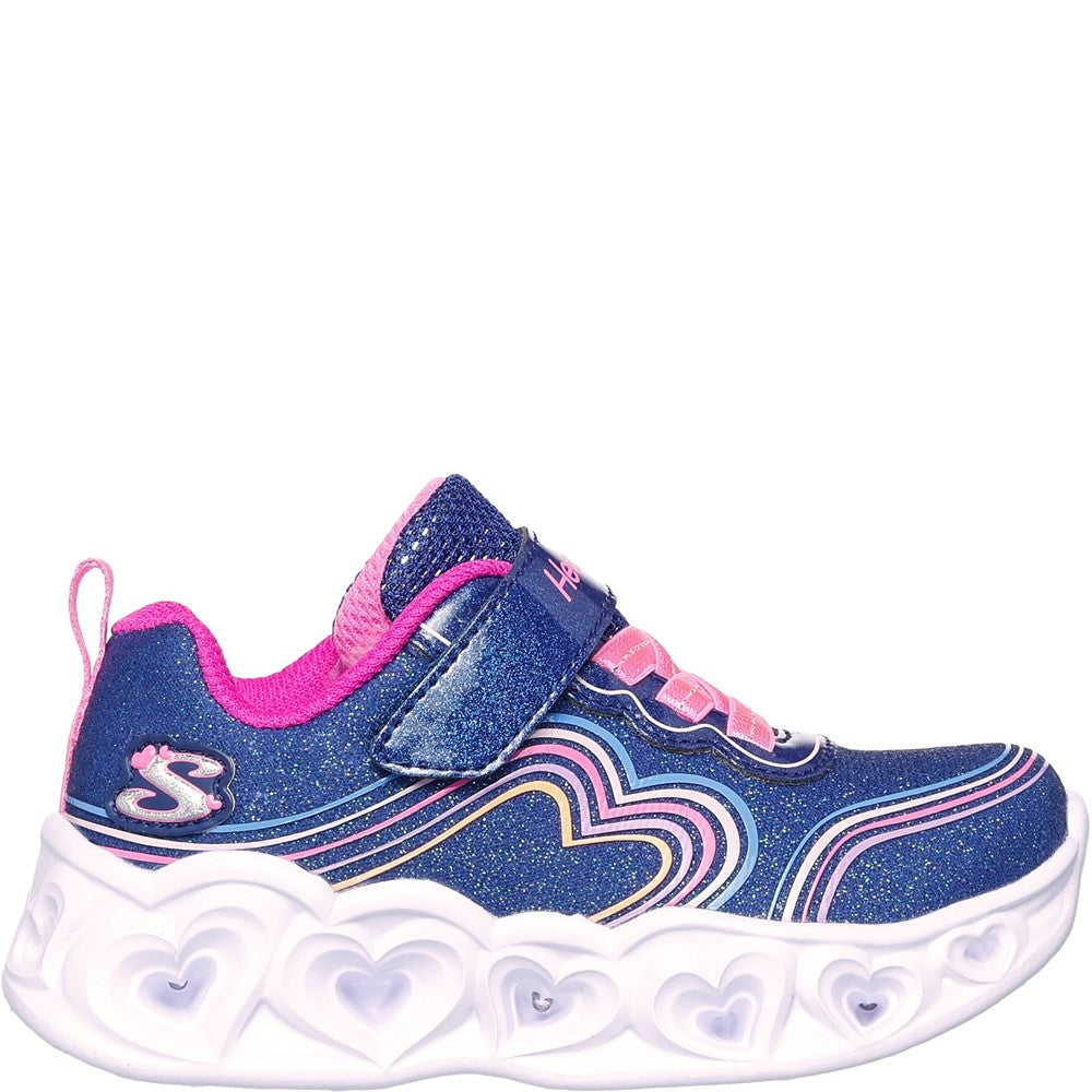 Girls' Skechers Heart Lights - Retro Hearts Infants Shoes