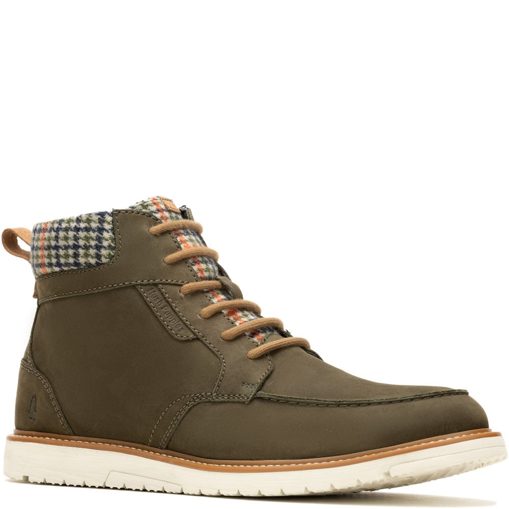Hush Puppies Men’s Jenson Boots Classic Comfort Leather in Olive Green, size 13 Say hello to the new autumn winter men main image 4