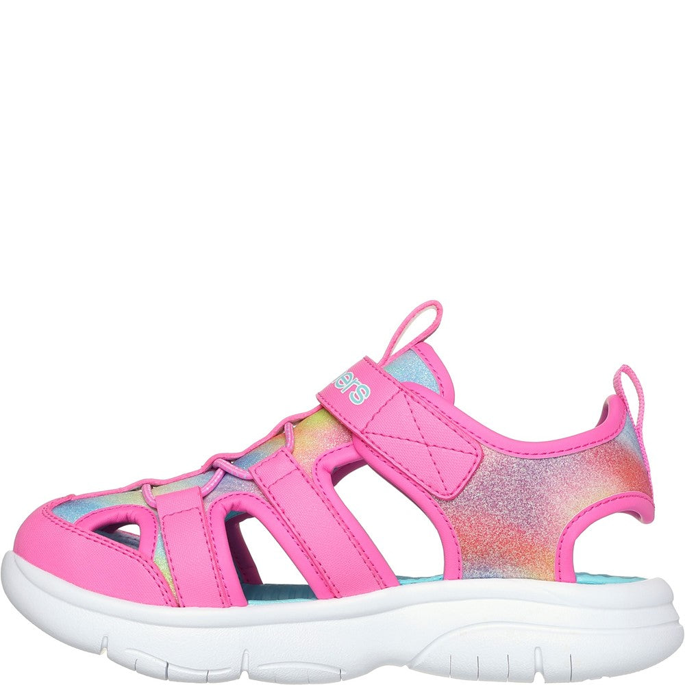 Girls' Skechers Flex Splash Daylight Shimmer Junior Sandal