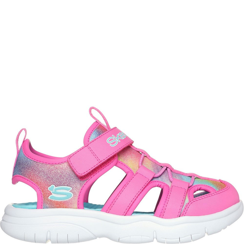 Girls' Skechers Flex Splash Daylight Shimmer Junior Sandal