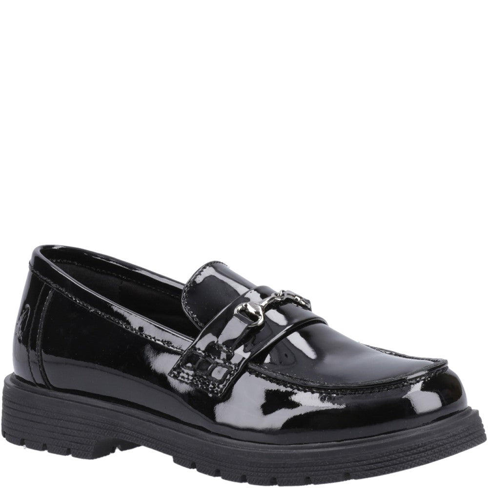 Girls' Hush Puppies Lydia Patent Senior School Shoe