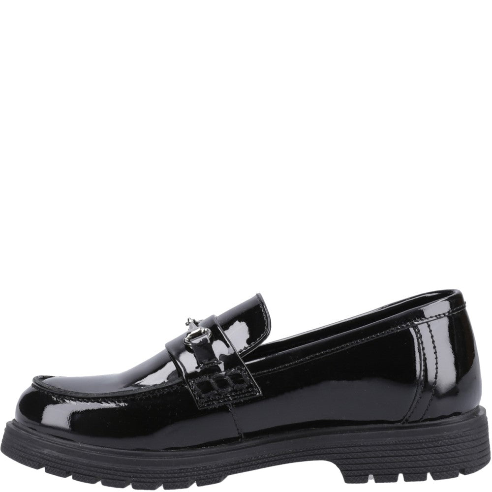 Girls' Hush Puppies Lydia Patent Senior School Shoe