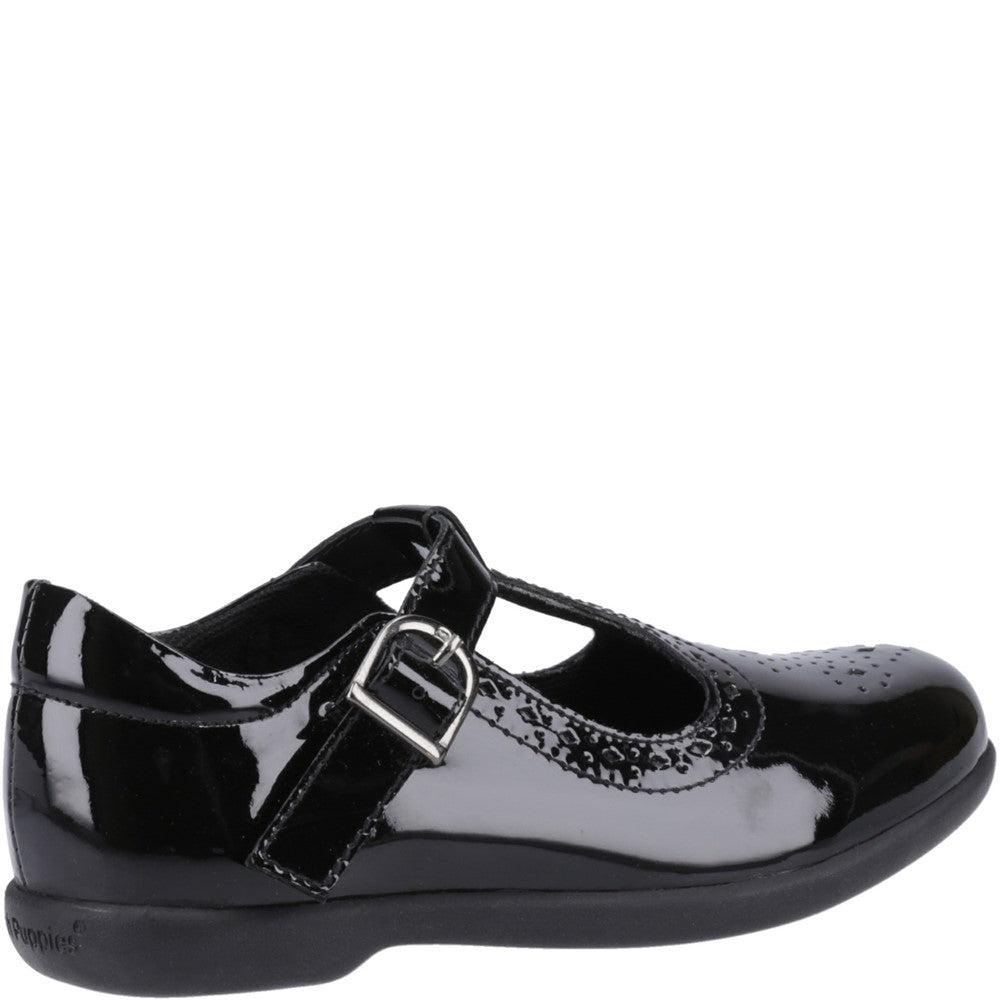 Girls' Hush Puppies Britney Patent Junior School Shoe
