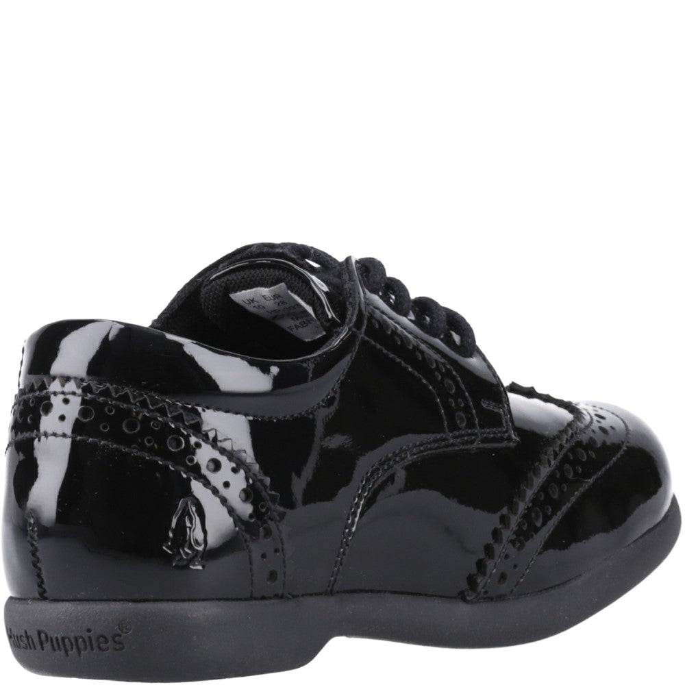 Girls' Hush Puppies Bridget Patent Junior School Shoes