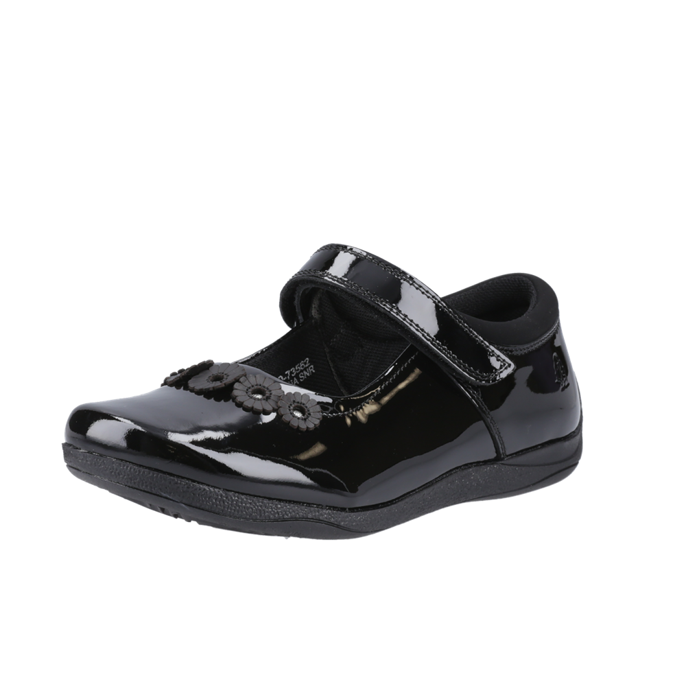 Girls' Hush Puppies Christina Patent Senior School Shoe