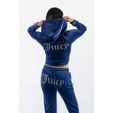 Women's Juicy Couture Classic Velour Hoodie With Juicy  Logo