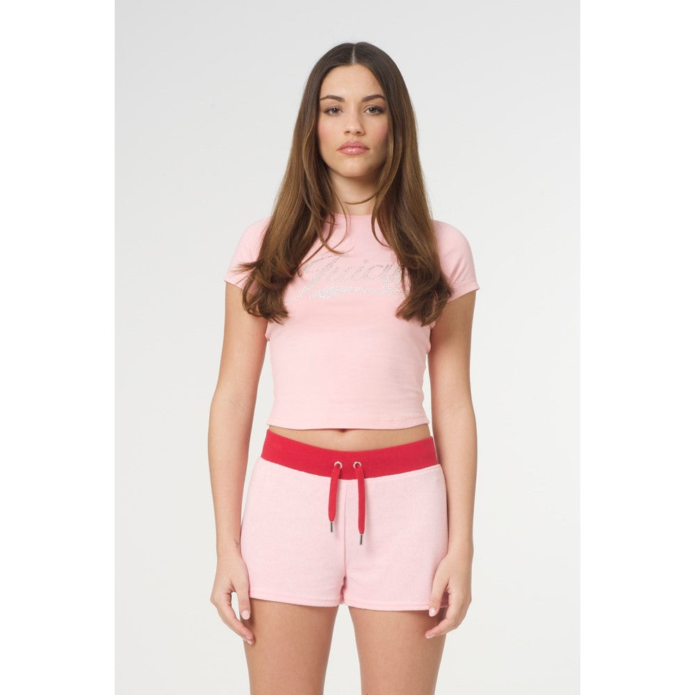 Women's Juicy Couture Swirl Juicy Jersey Shrunken Tee