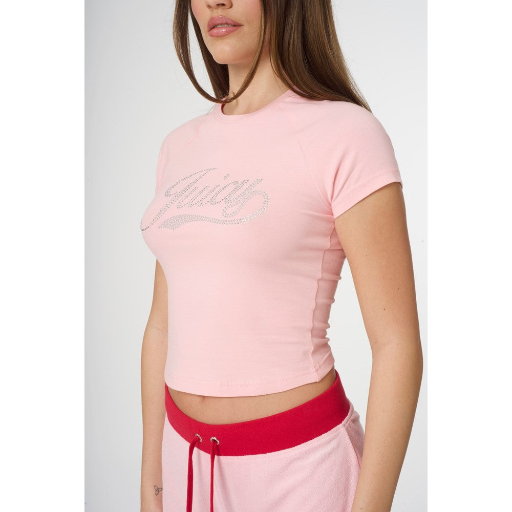 Women's Juicy Couture Swirl Juicy Jersey Shrunken Tee