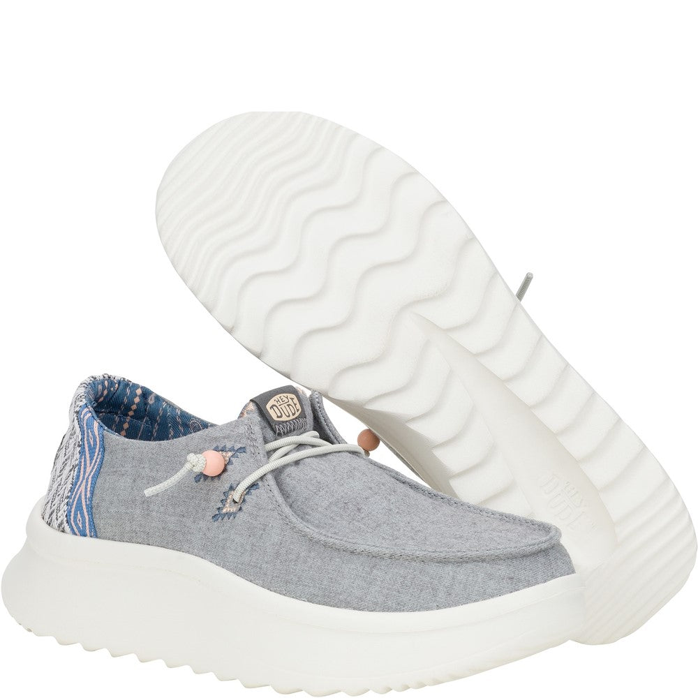 Women's HEYDUDE Wendy Peak Chambray Woven Shoes