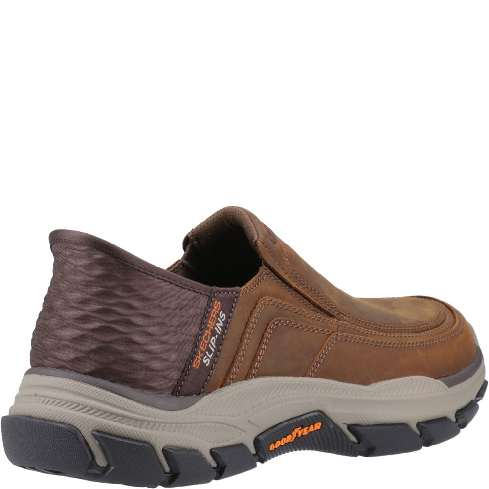 Skechers Mens Brown Shoes Wide Fit Skechers Slip-Ins Garner Newick Brown  Medium