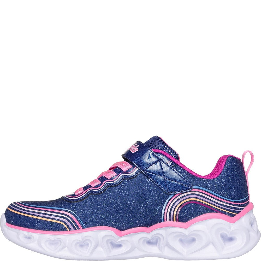 Girls' Skechers Heart Lights Retro Hearts Trainers