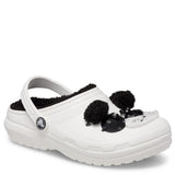 Kids' Crocs Classic Lined Fun Lab Panda Junior Clogs