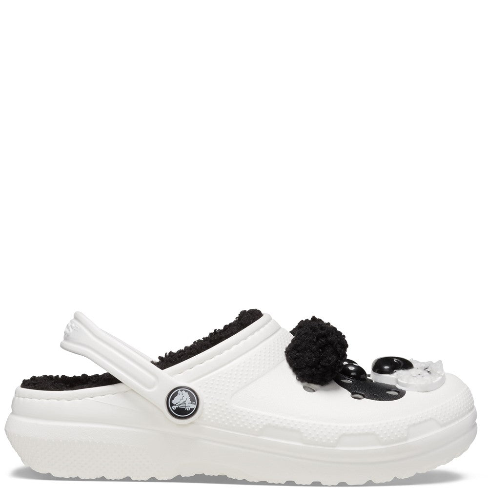 Kids' Crocs Classic Lined Fun Lab Panda Junior Clogs