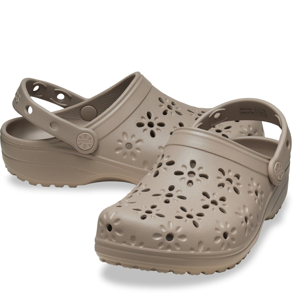 Unisex Crocs Classic Floral Cut Out Clog