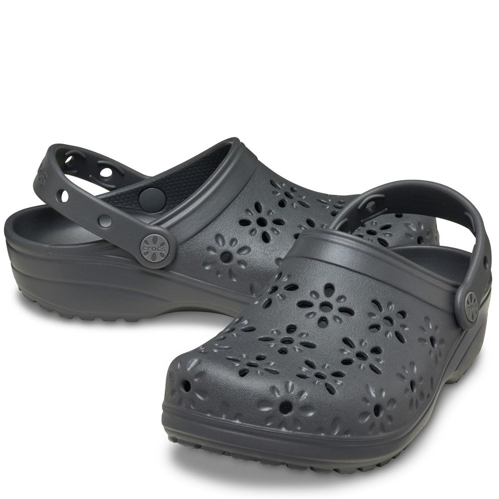 Unisex Crocs Classic Floral Cut Out Clog