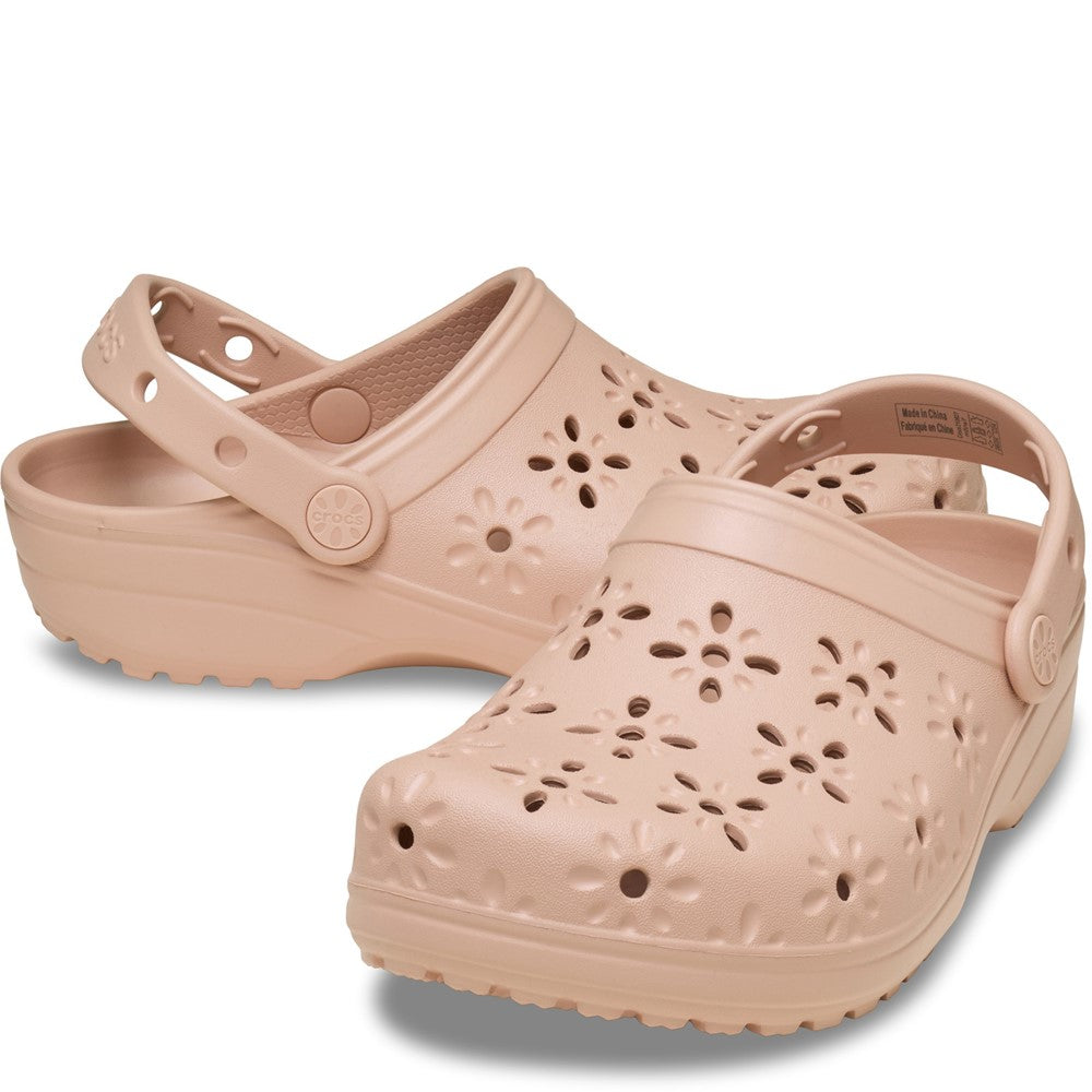 Unisex Crocs Classic Floral Cut Out Clog