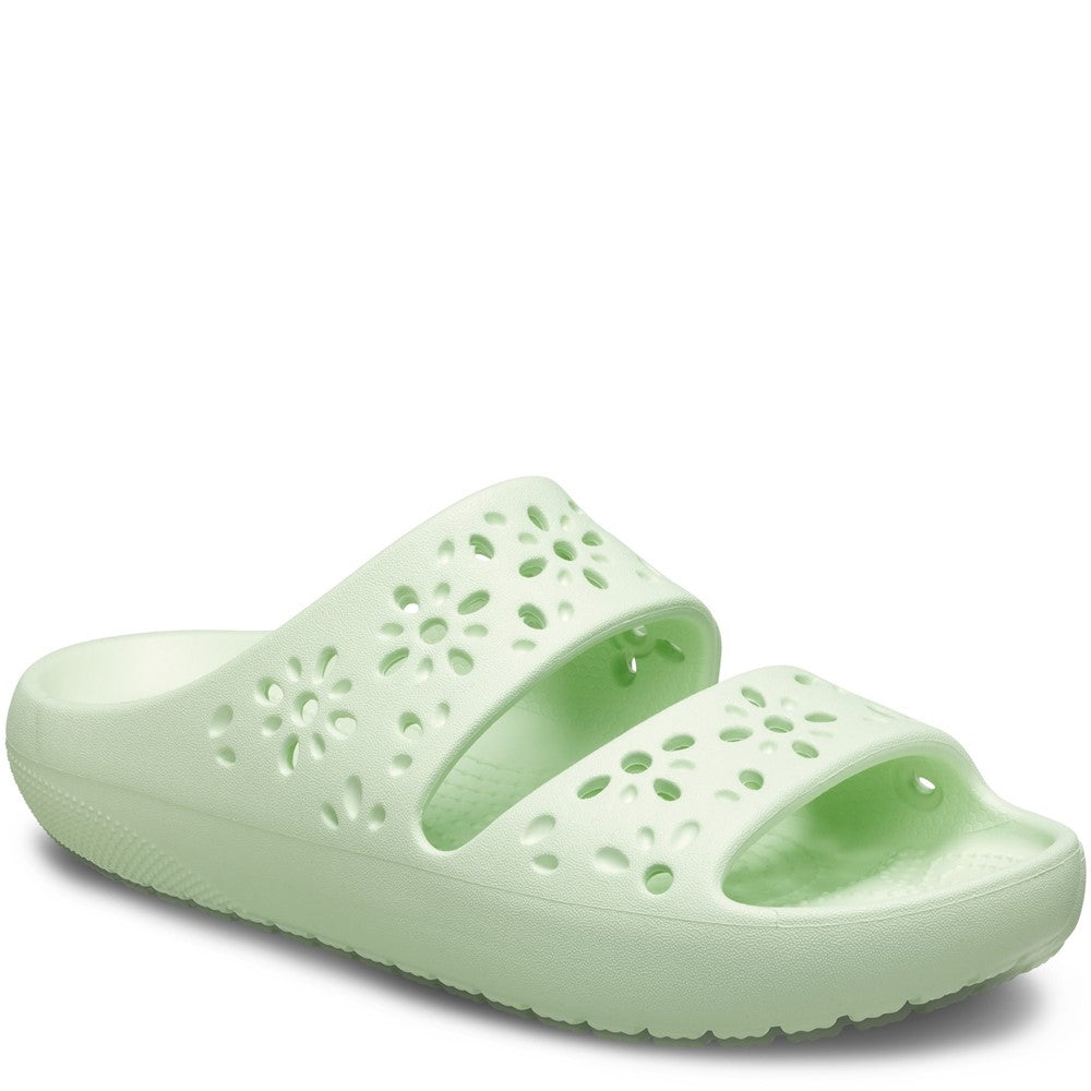 Unisex Crocs Classic Floral Cut Out Sandal