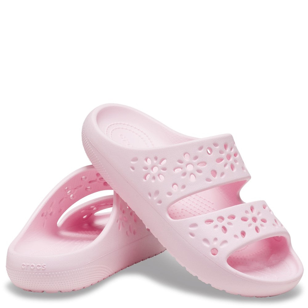 Unisex Crocs Classic Floral Cut Out Sandal