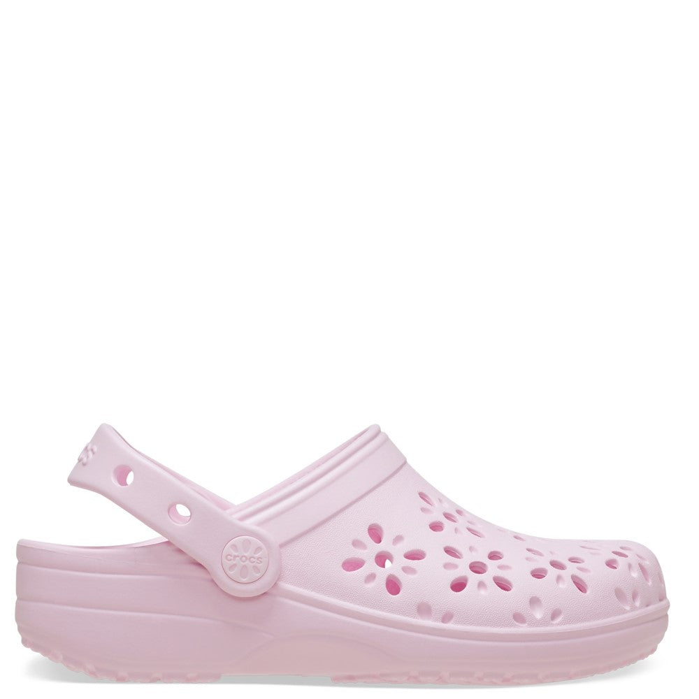 Kids' Crocs Classic Floral Cut Out Junior Clog