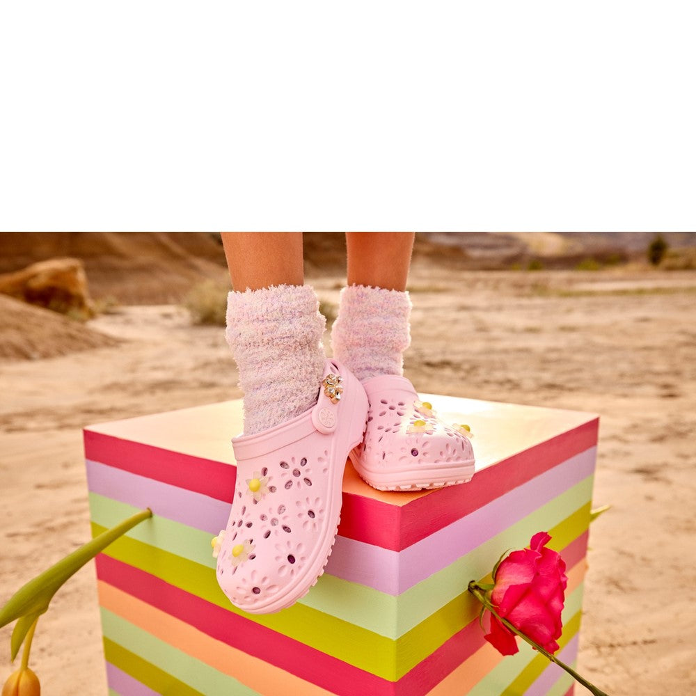 Kids' Crocs Classic Floral Cut Out Junior Clog