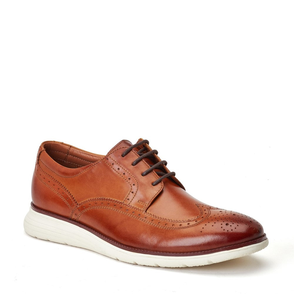 Men's Base London Flight Brogue Shoe Tan FreemanHardy&Willis