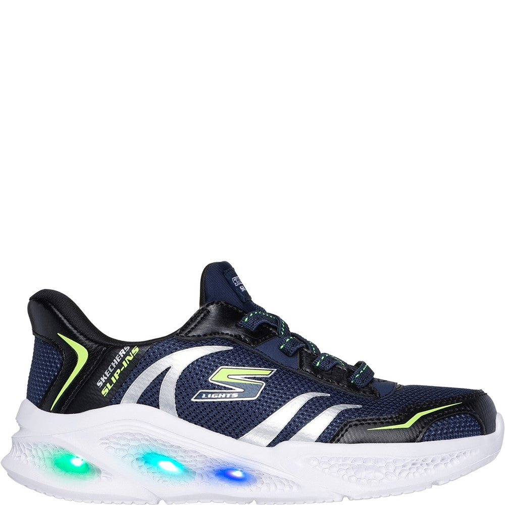 Boys' Skechers Meteor-Lights Brisk-Beams Trainers