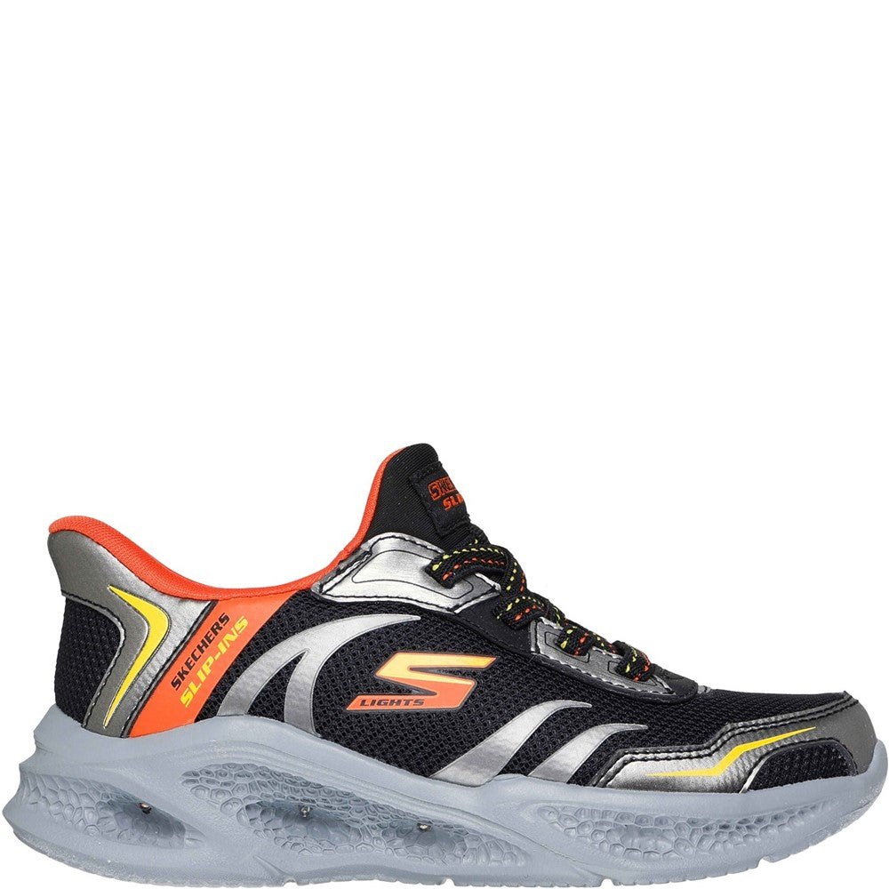 Boys' Skechers Meteor-Lights Brisk-Beams Trainers